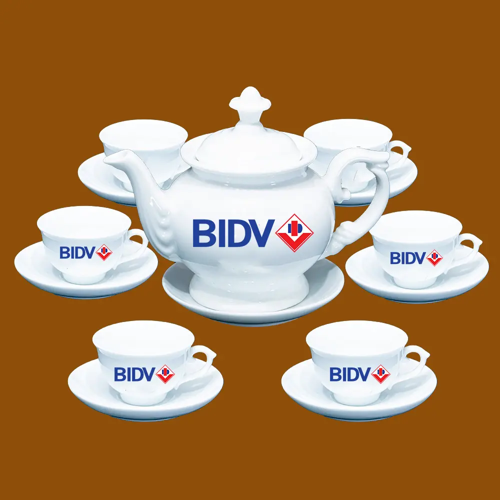 Bộ ấm trà quà tặng Bidv Bank