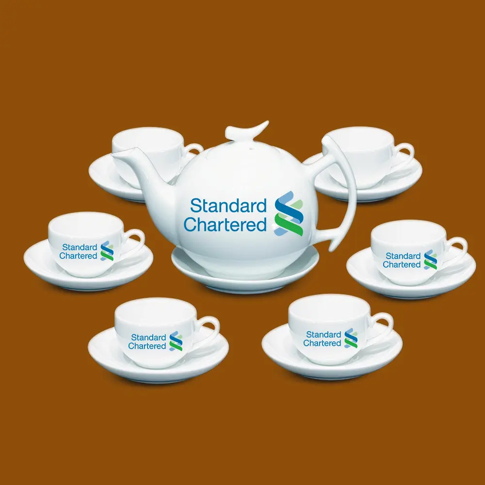 Bộ ấm trà quà tặng Standard Chartered