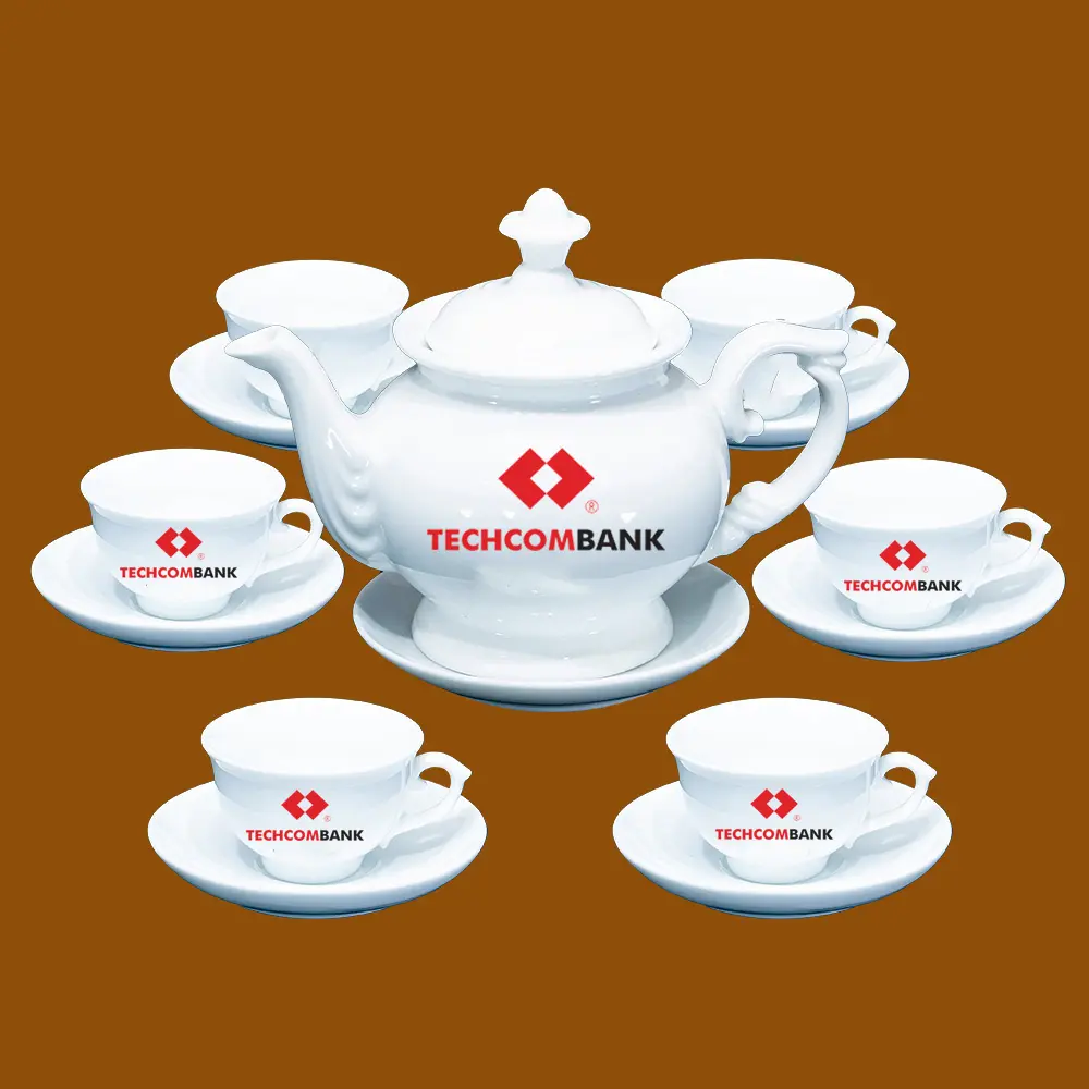 Bộ ấm trà quà tặng Techcombank
