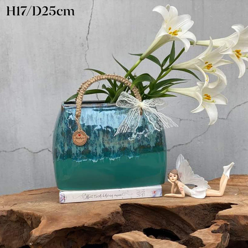 KH291 Lan hoa chữ nhật H17cm DK22cm