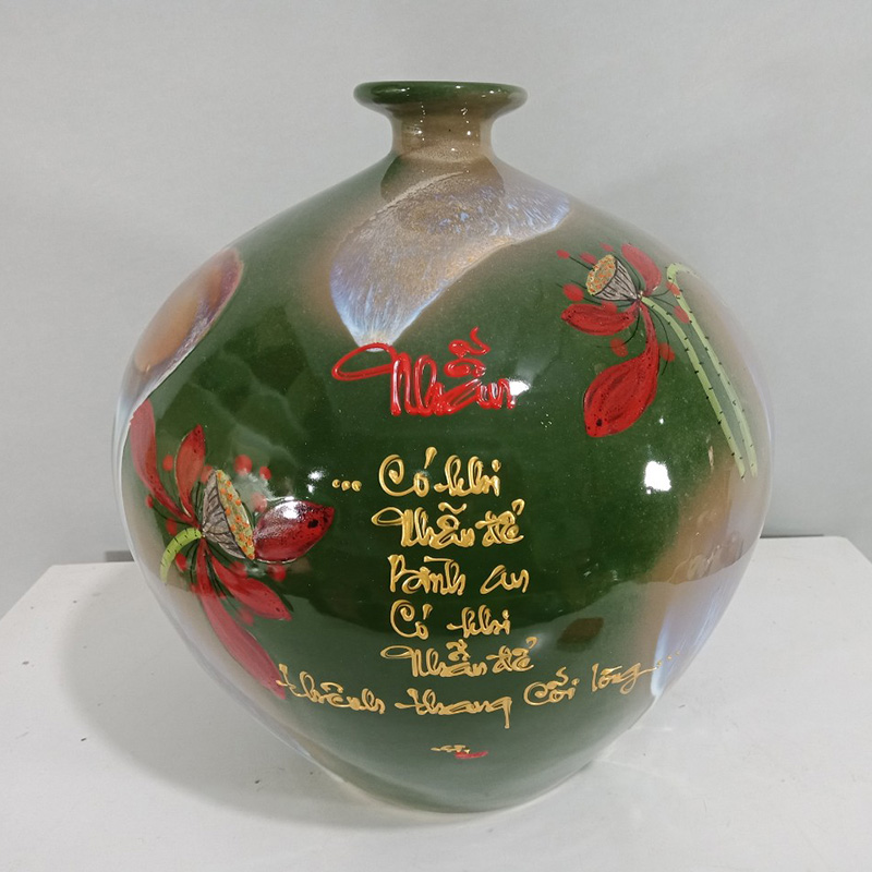 Lọ hoa gốm cao cấp số 61 H 32cm DK 28cm