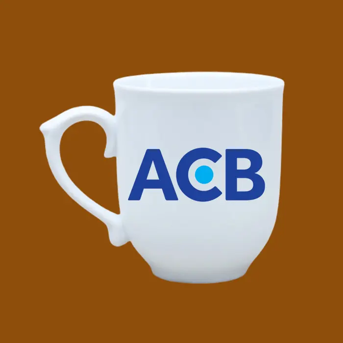 Ly sứ in logo ACB Bank