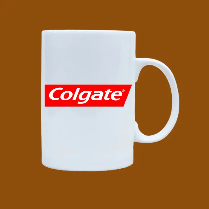 Ly sứ in logo Colgate