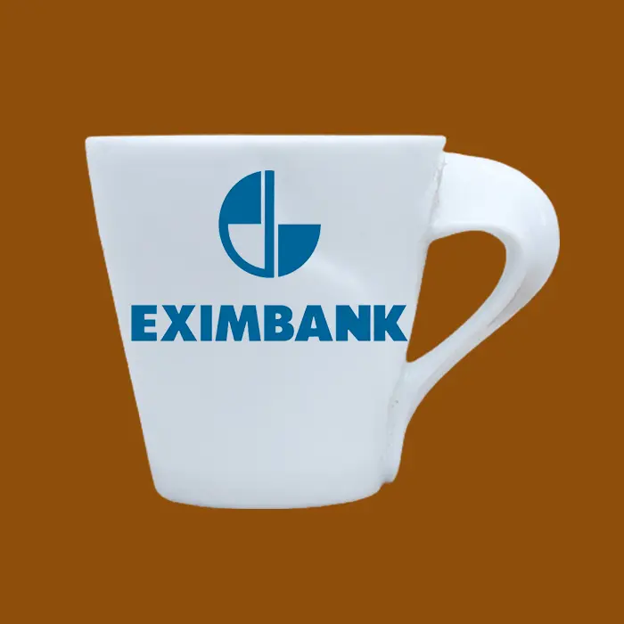 Ly sứ in logo Eximbank