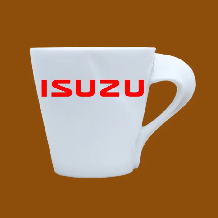 Ly sứ in logo ISUZU