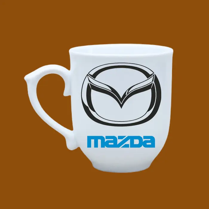 Ly sứ in logo Mazda