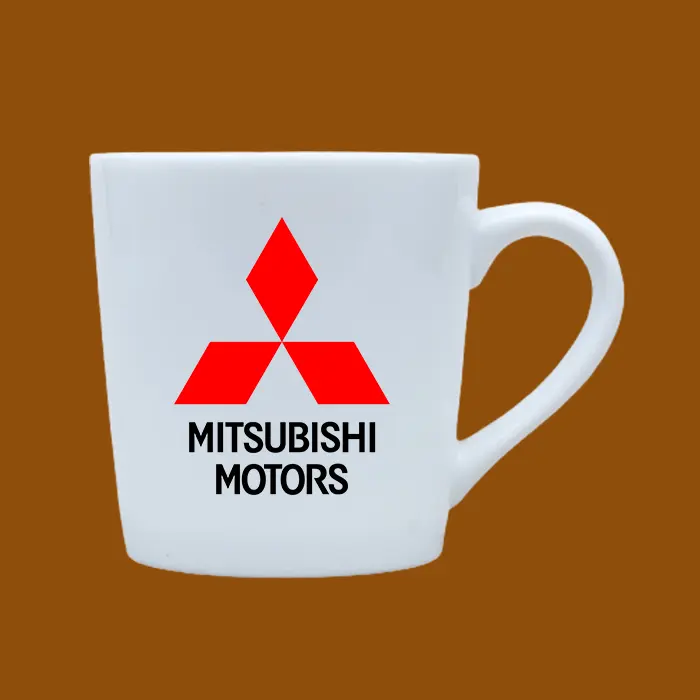 Ly sứ in logo Mitsubishi