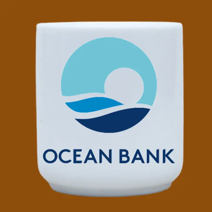 Ly sứ in logo OCEAN BANK