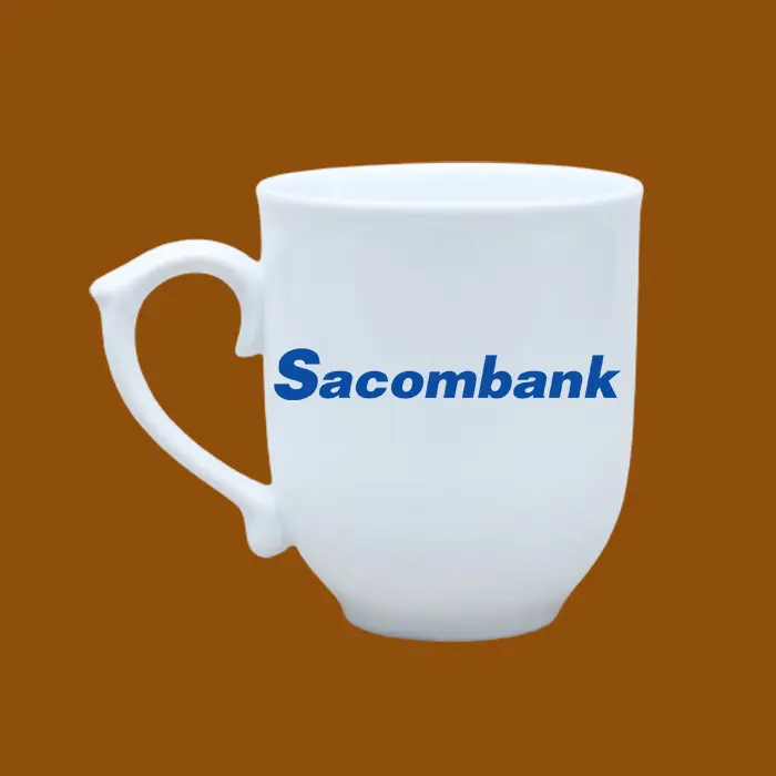 Ly sứ in logo Sacombank