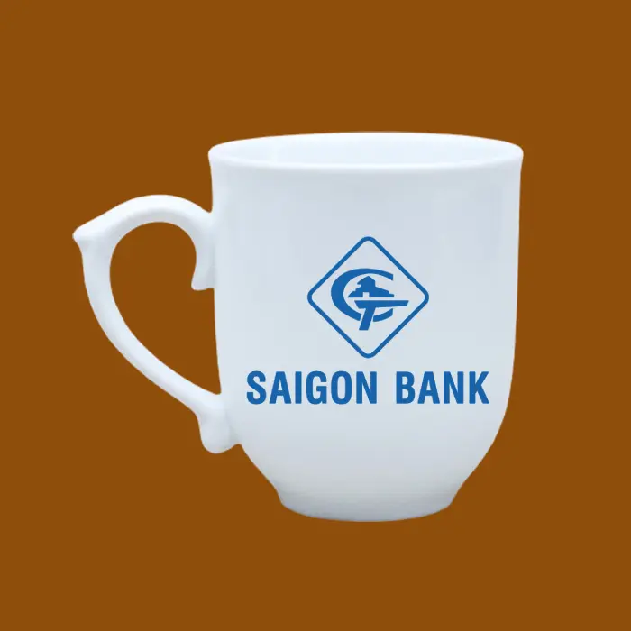 Ly sứ in logo SaigonBank
