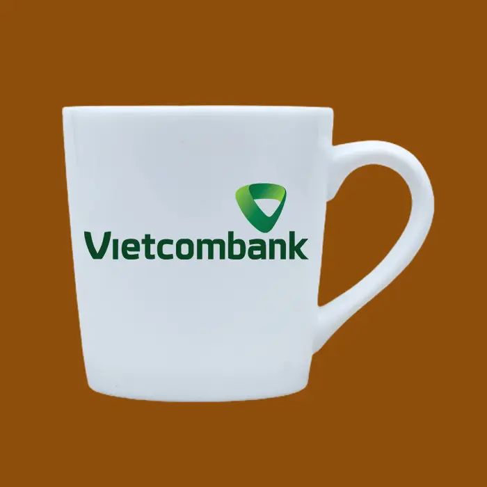 Ly sứ in logo Vietcombank