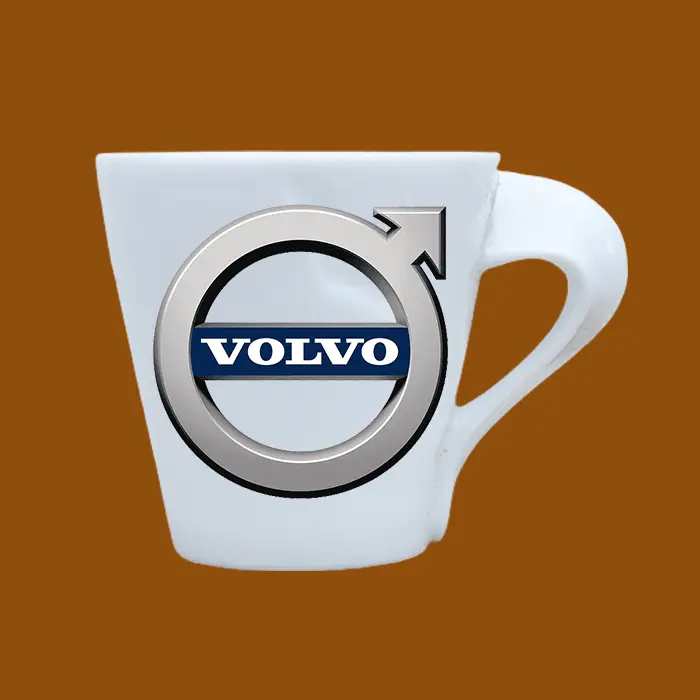 Ly sứ in logo Volvo